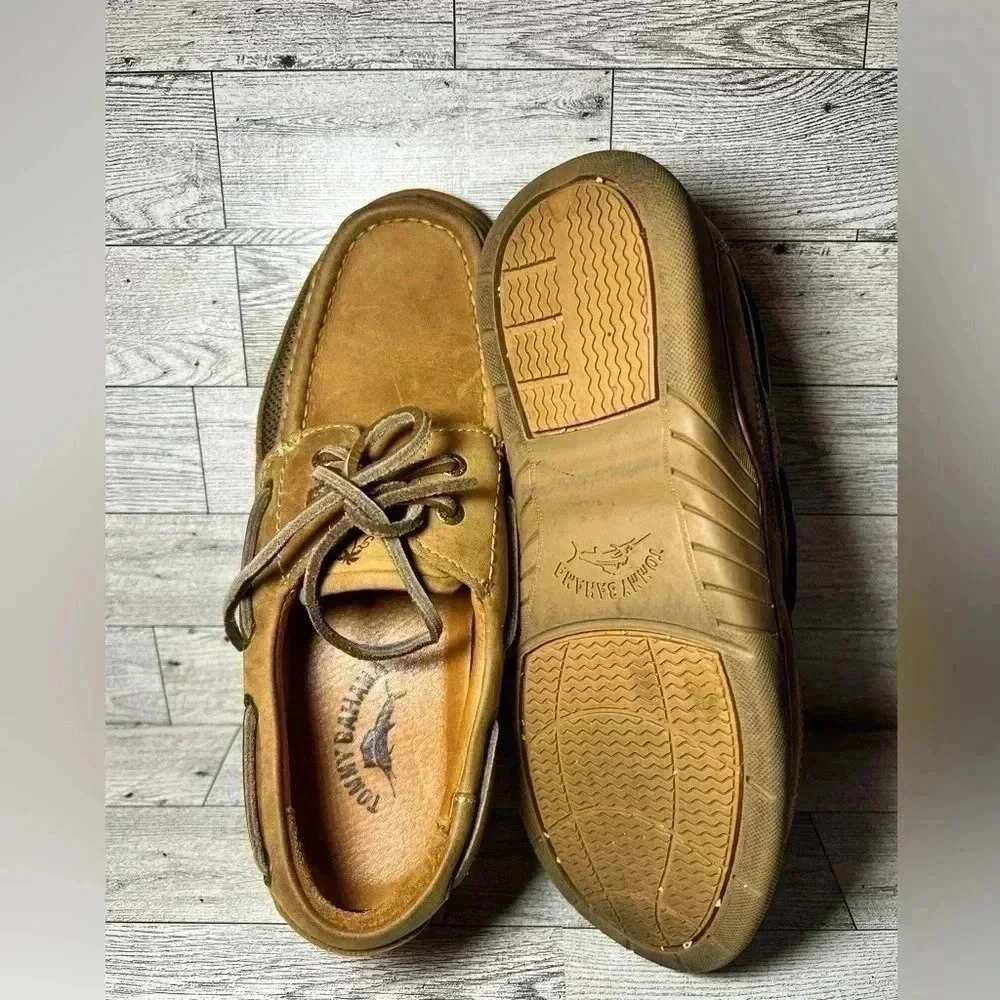 Tommy Bahama Nubuck Leather Boat Deck Shoes Mens Sz 7M